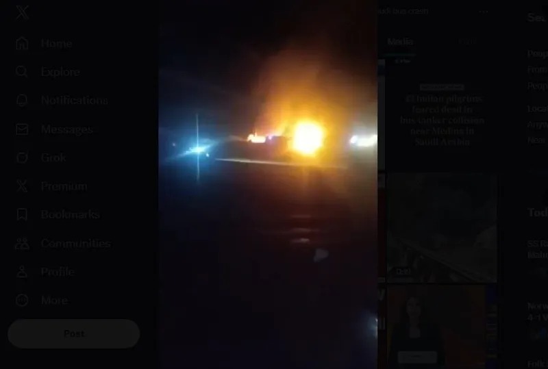 42 Indian Umrah Pilgrims Feared Dead in Saudi Bus Crash; MEA Activates 24×7 Helpline